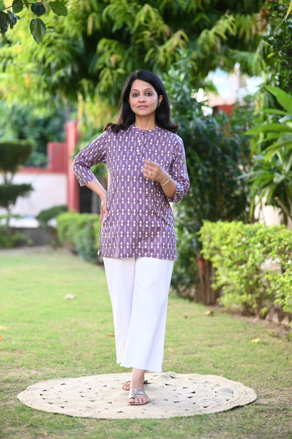 Lavender Color Short Kurti