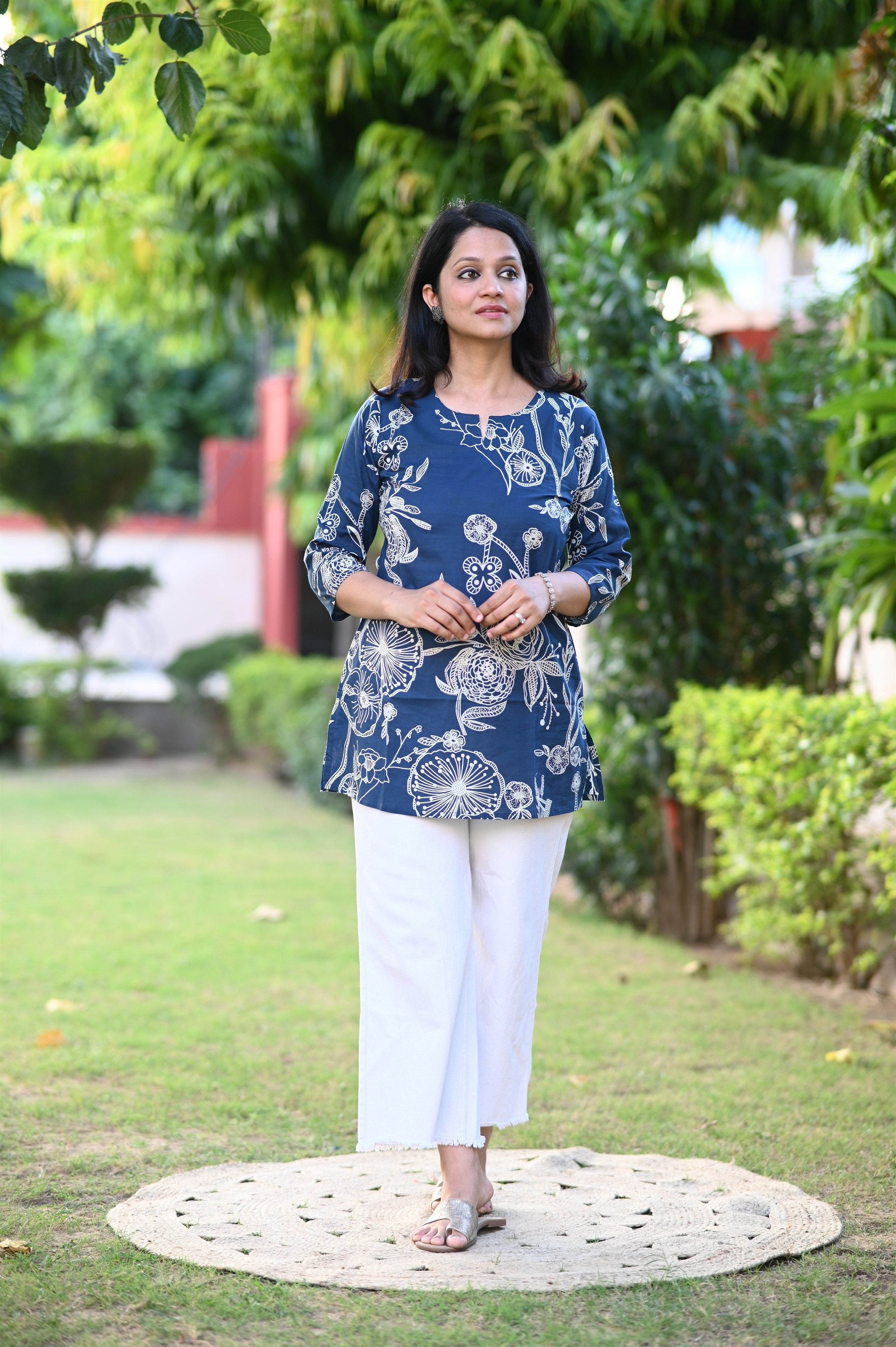 Midnight Blue Short Kurti