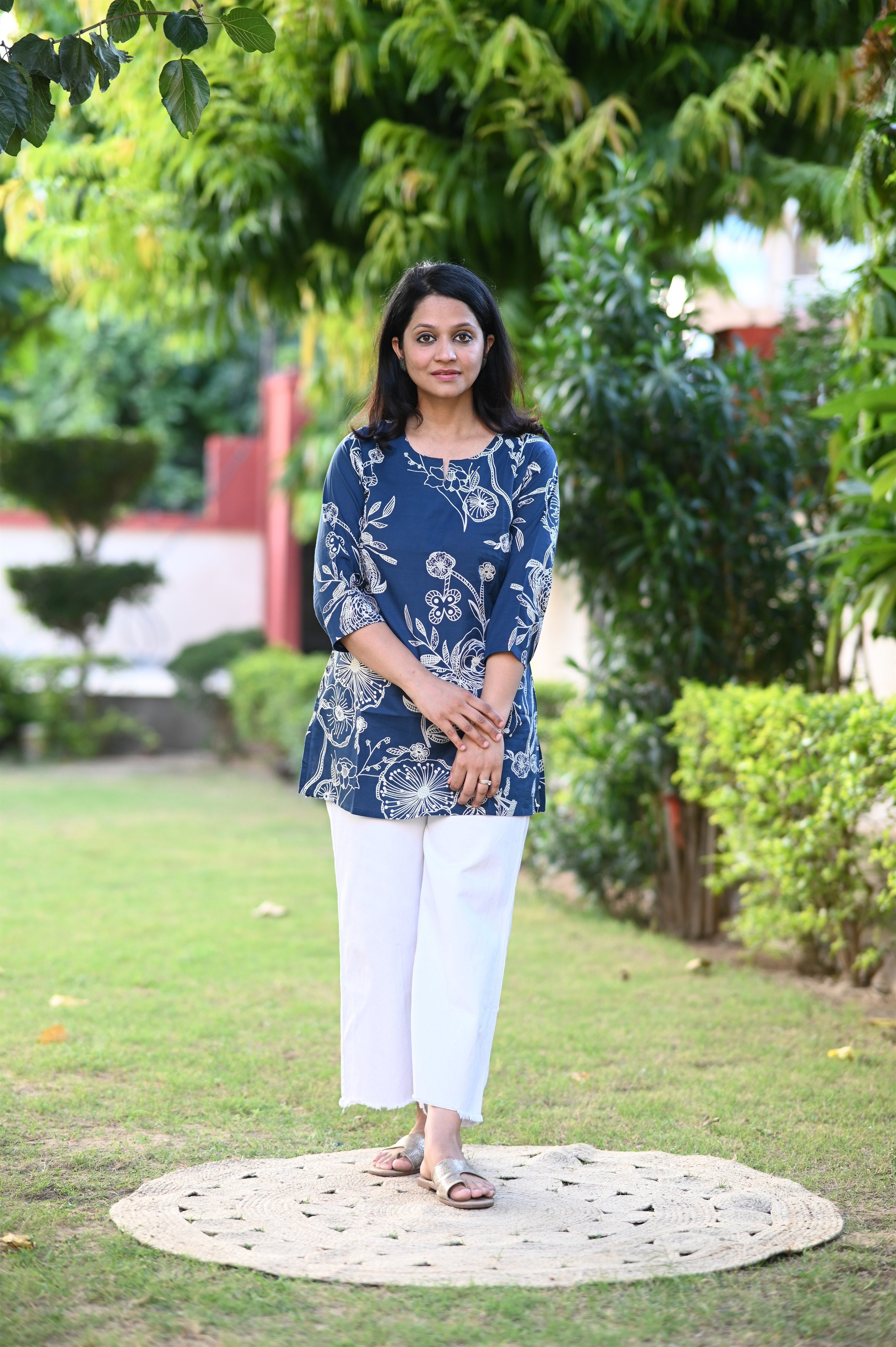 Midnight Blue Short Kurti