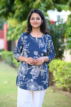 Midnight Blue Short Kurti