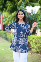 Midnight Blue Short Kurti
