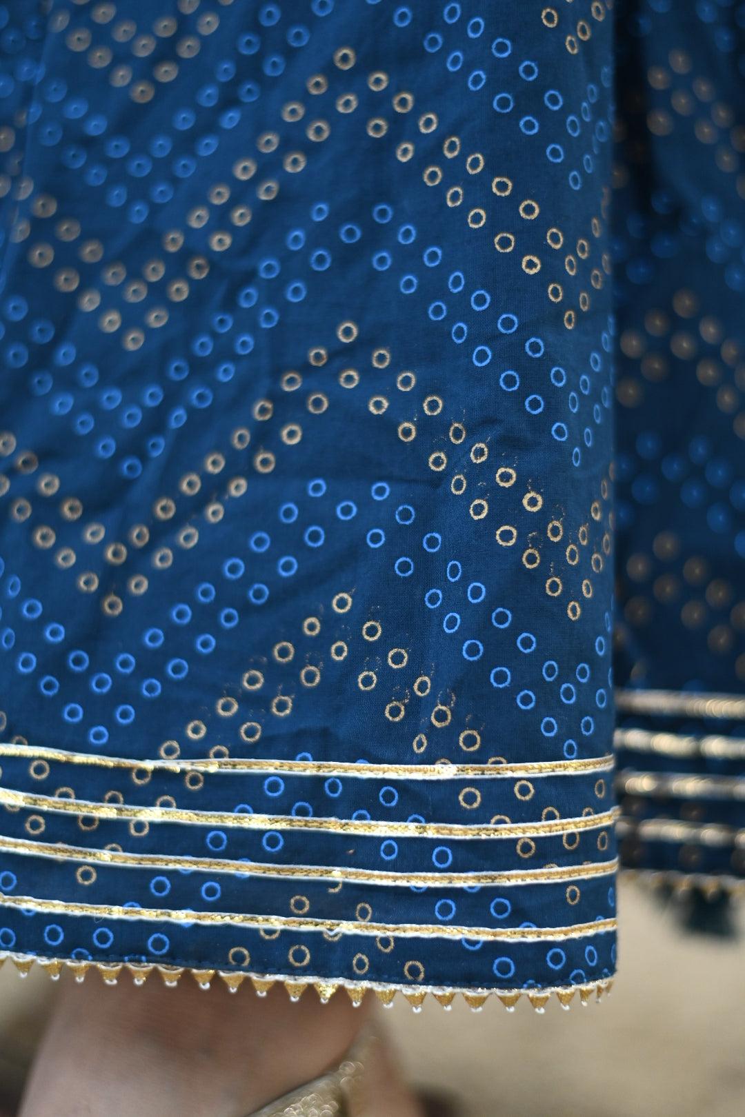 Pure Cotton Bandhani Gown