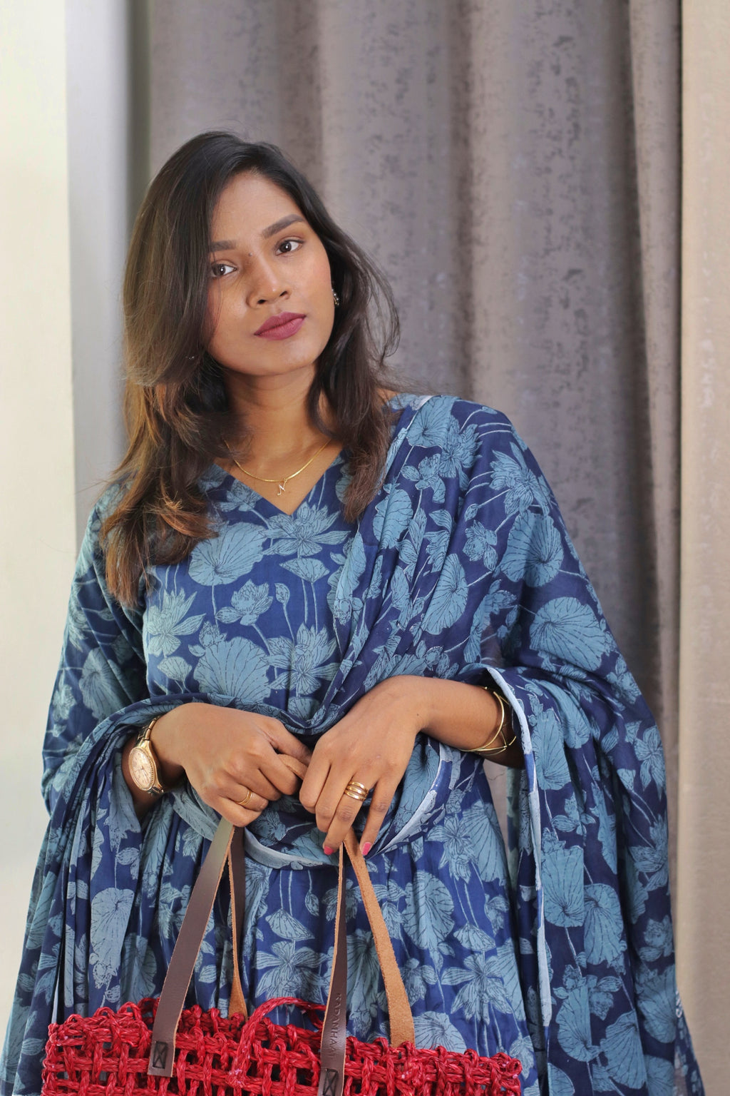 Hailey Cotton Anarkali set