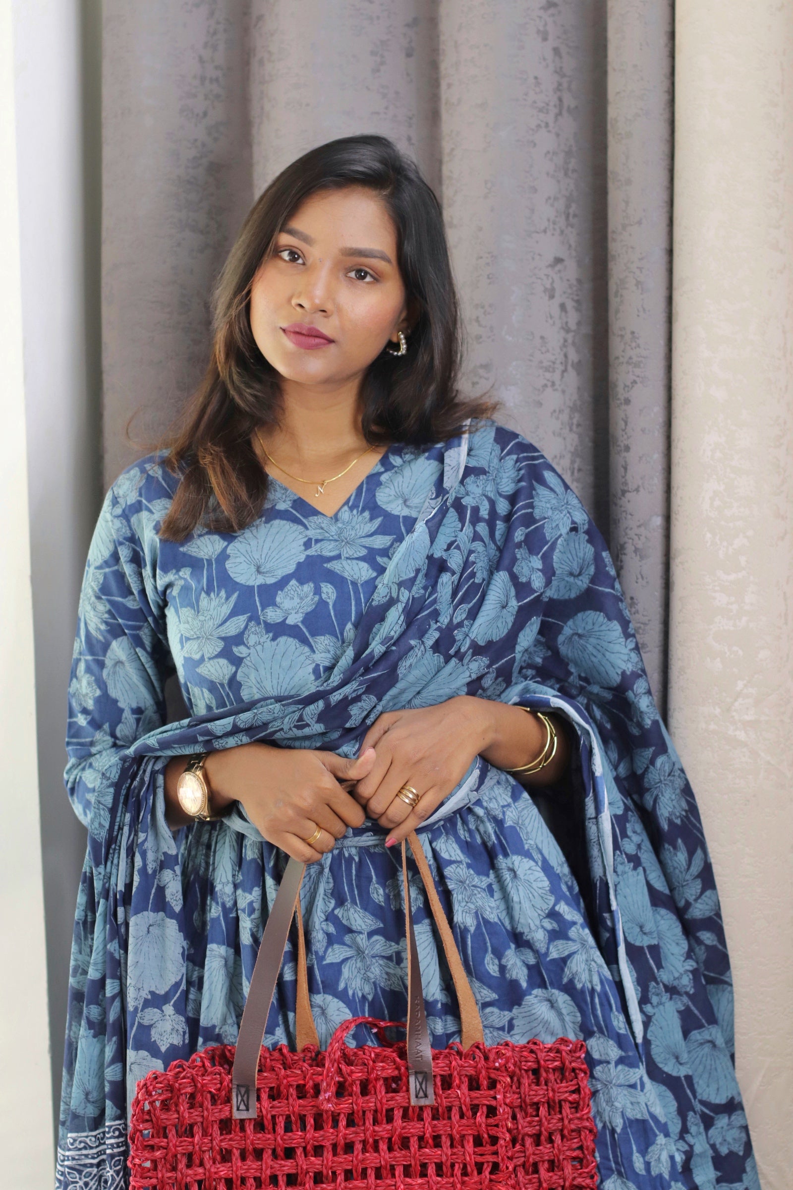 Hailey Cotton Anarkali set