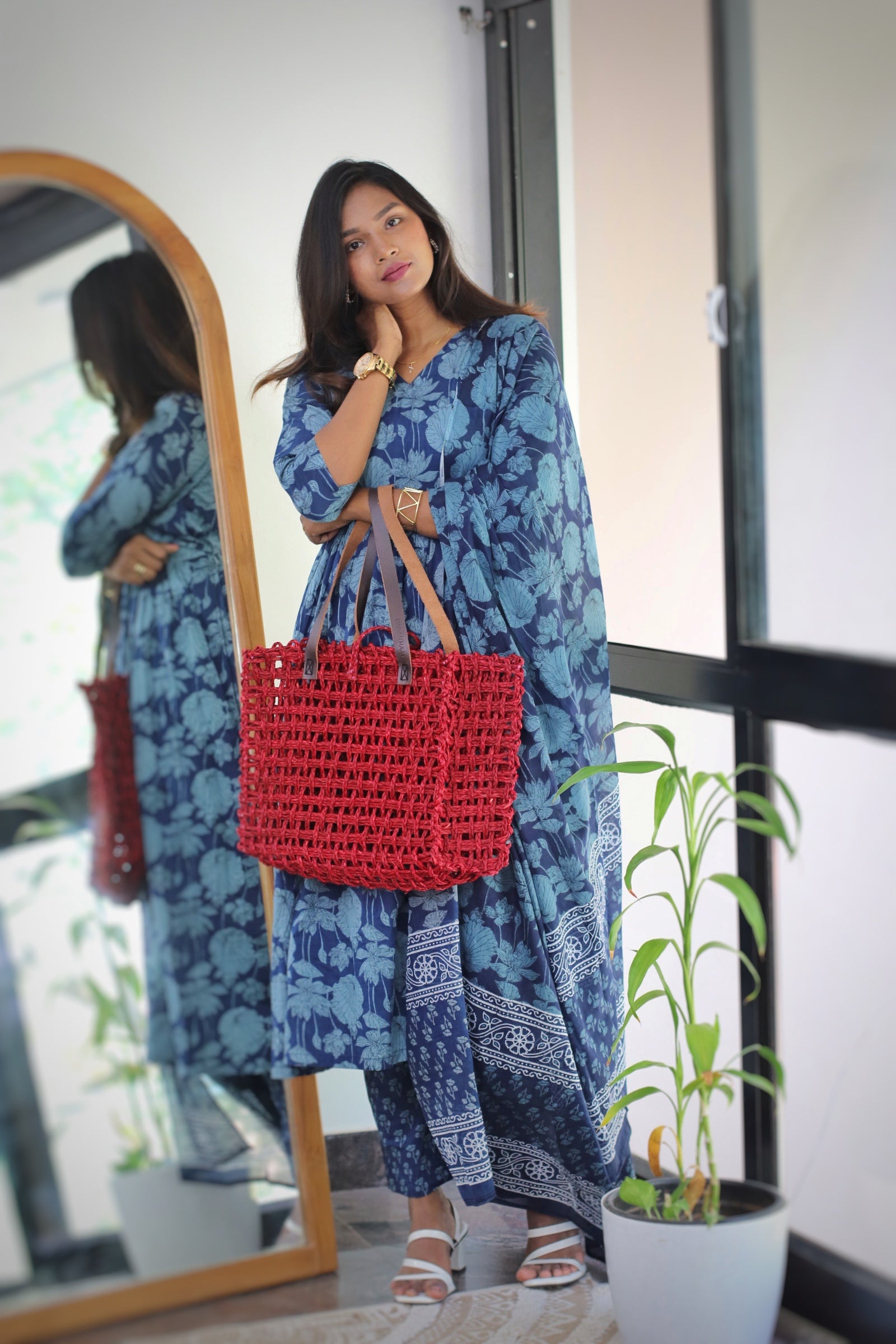 Hailey Cotton Anarkali set