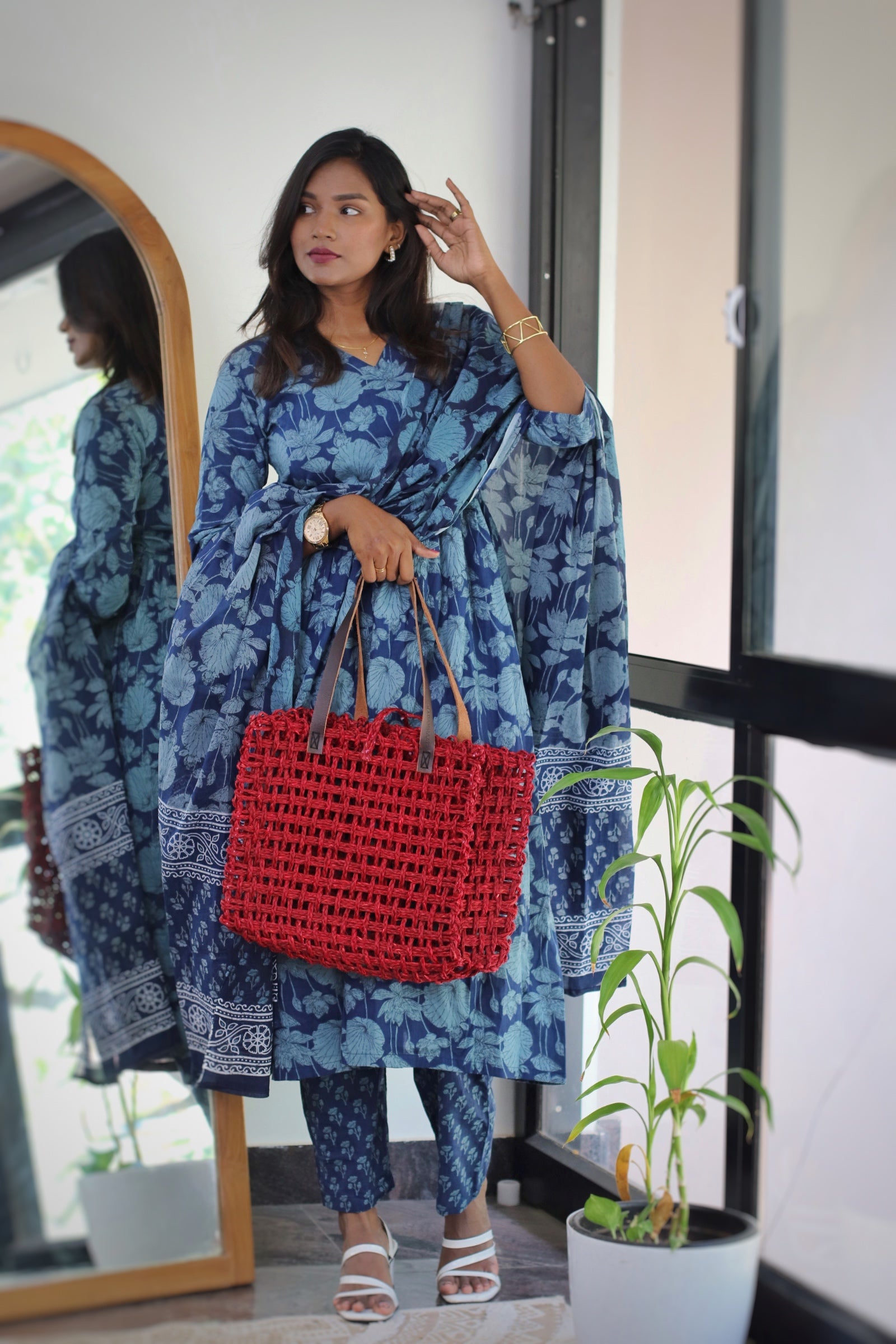 Hailey Cotton Anarkali set