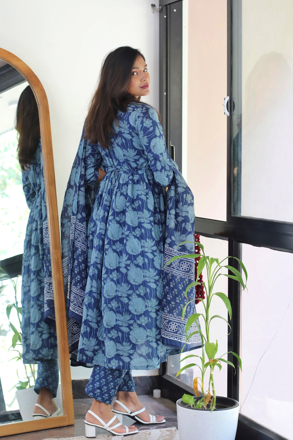 Hailey Cotton Anarkali set