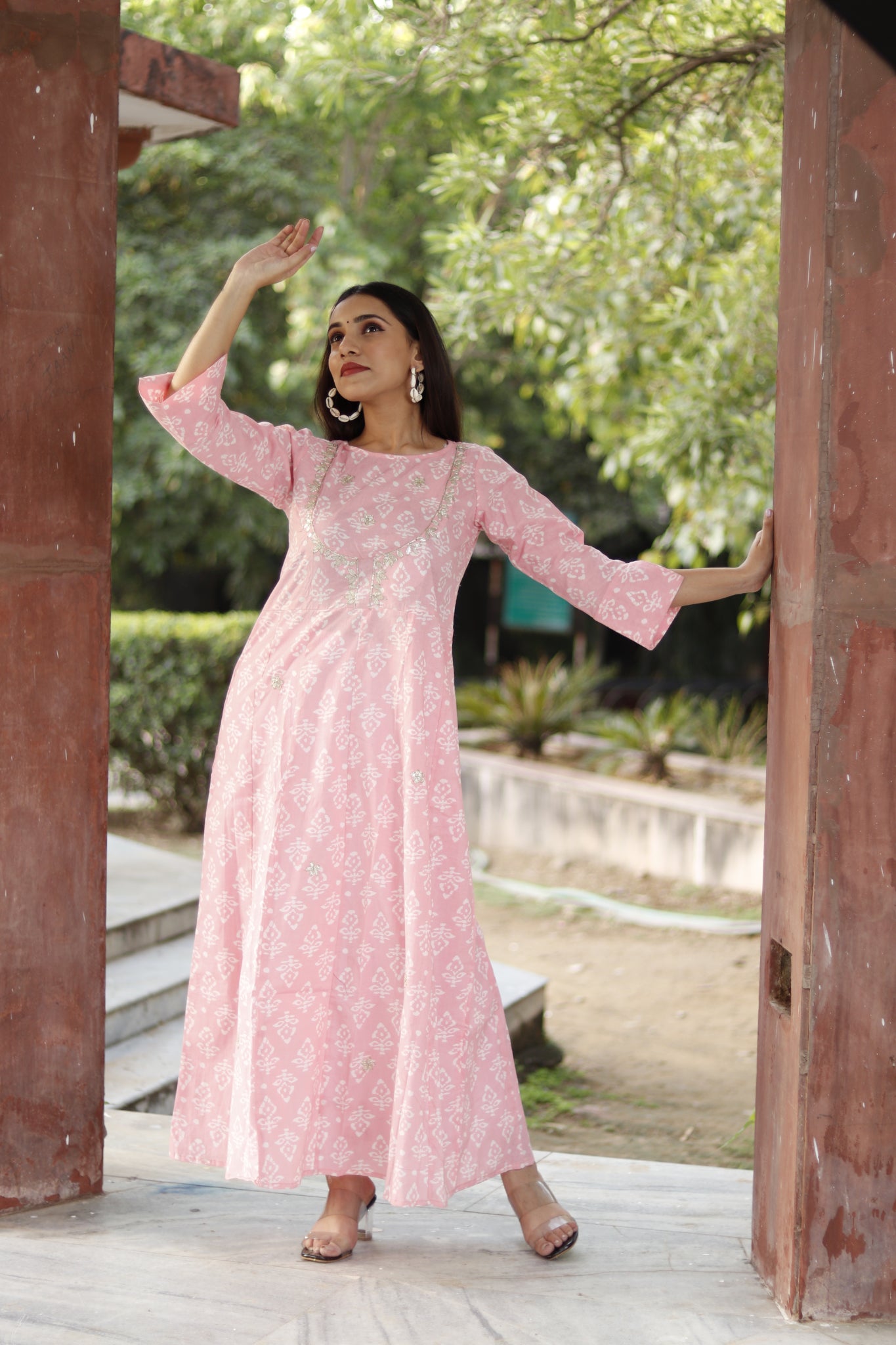 PINK CAMBRIC cotton gown - TADA