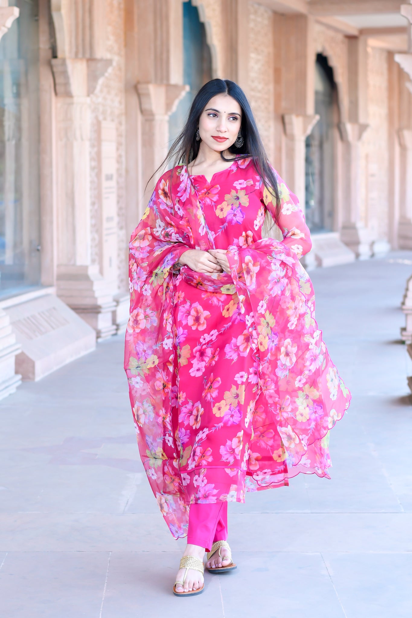 RANI PINK ORGANZA SET - TADA