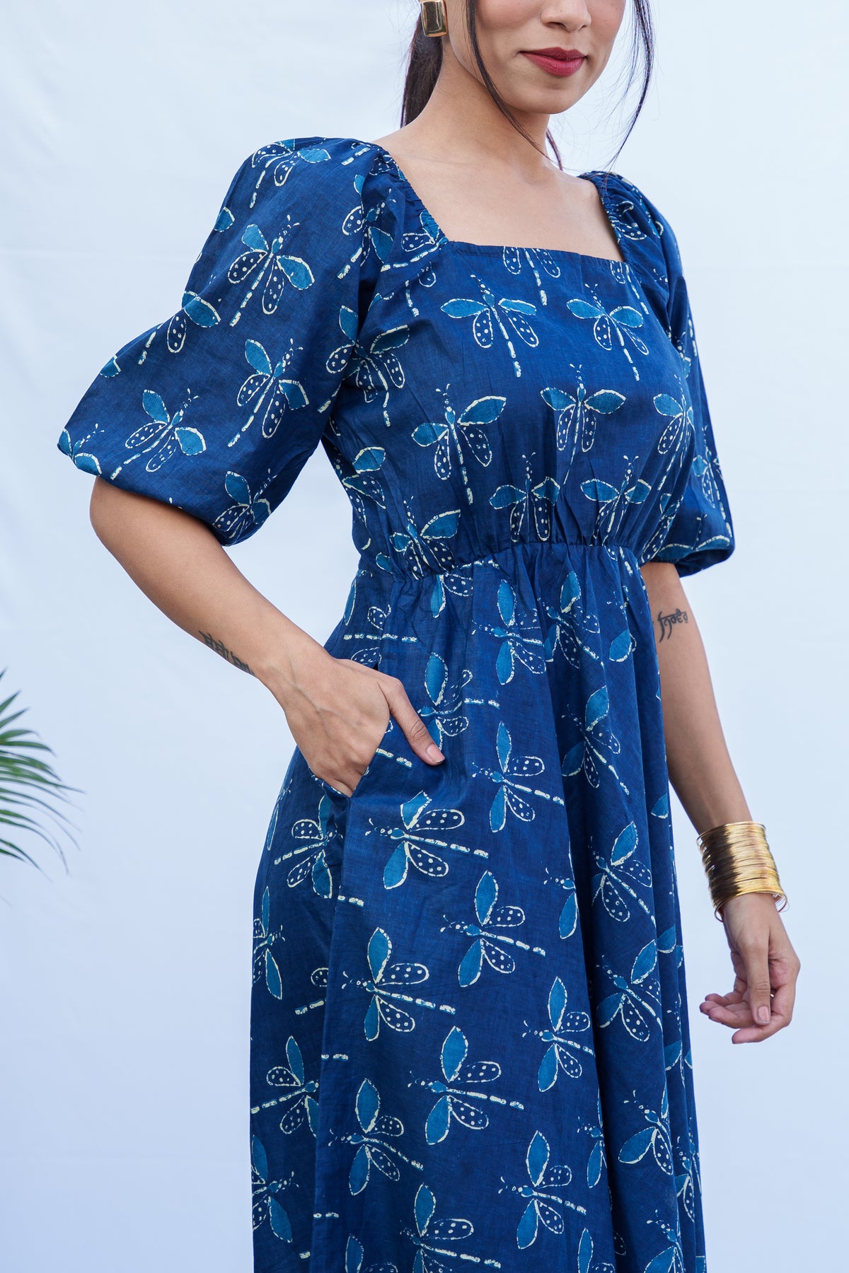 Elina HandBlock Cotton Dress