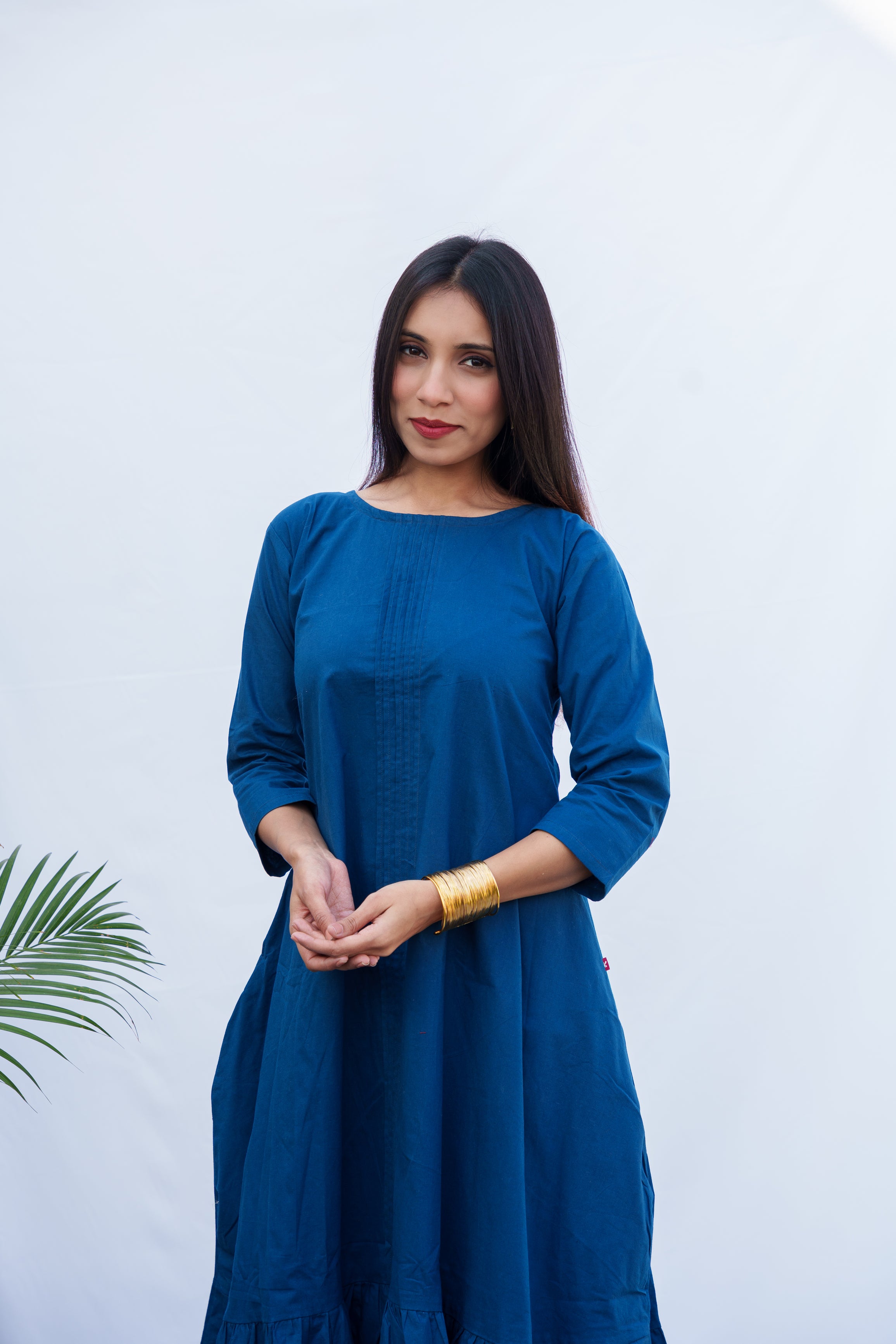 Victoria plain poplin cotton dress