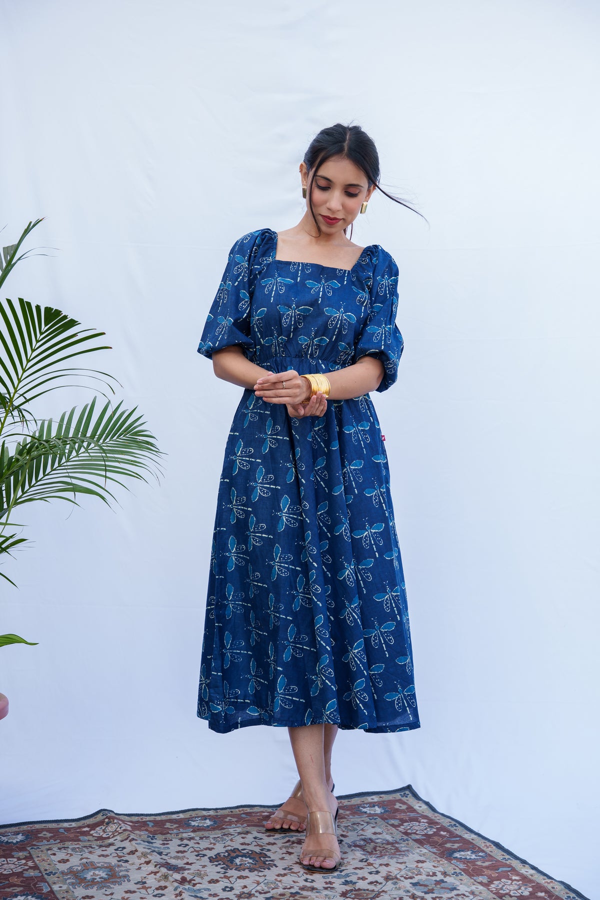 Elina HandBlock Cotton Dress