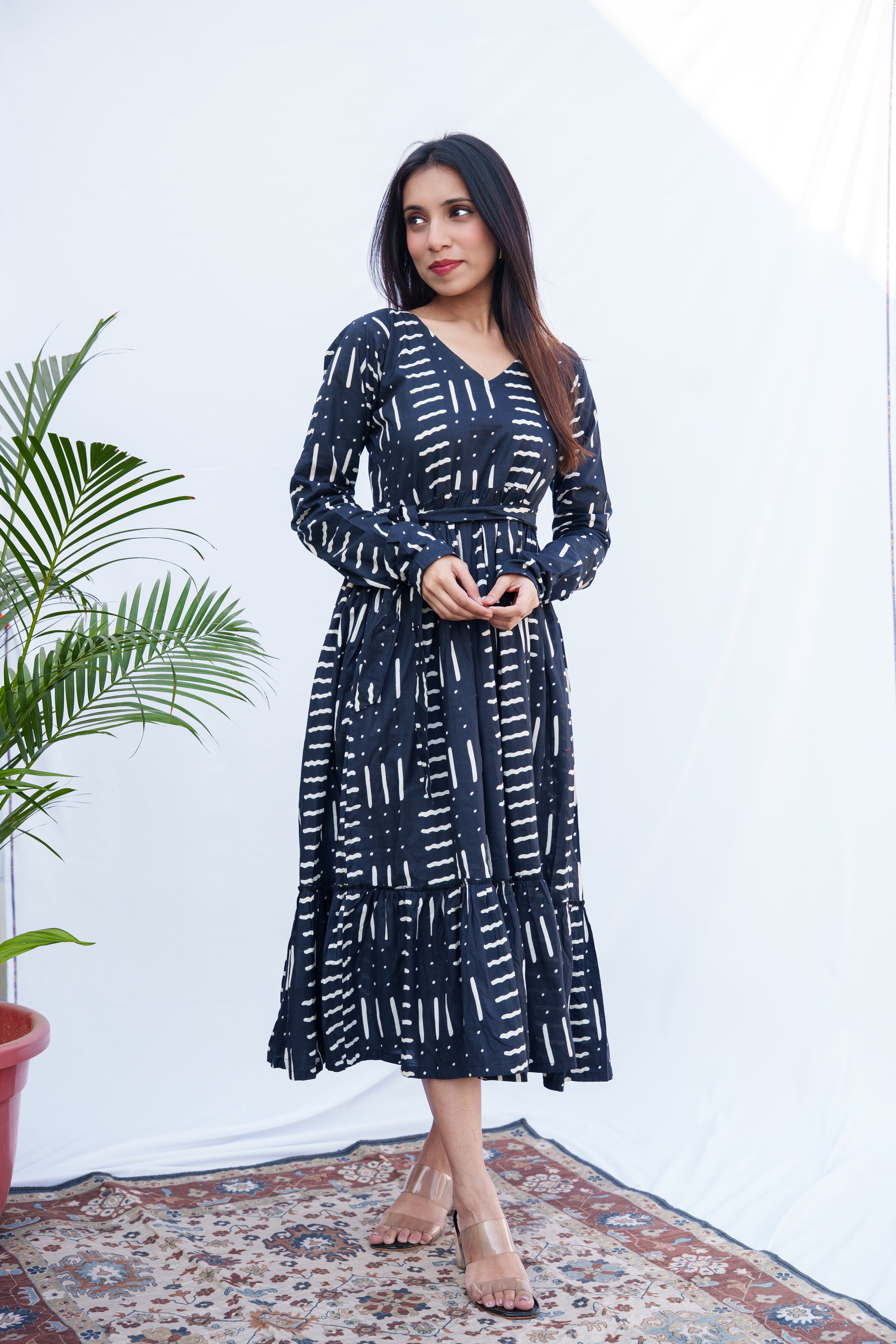 Briar Cotton tiered dress