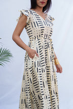 Isabel Cotton tiered dress