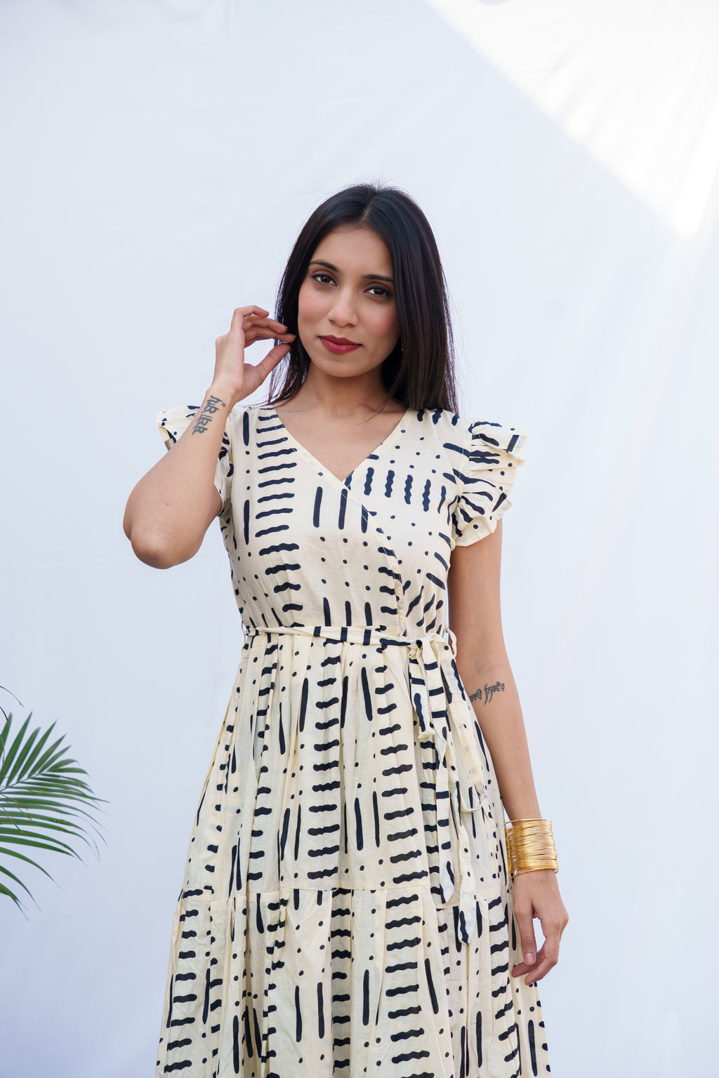 Isabel Cotton tiered dress