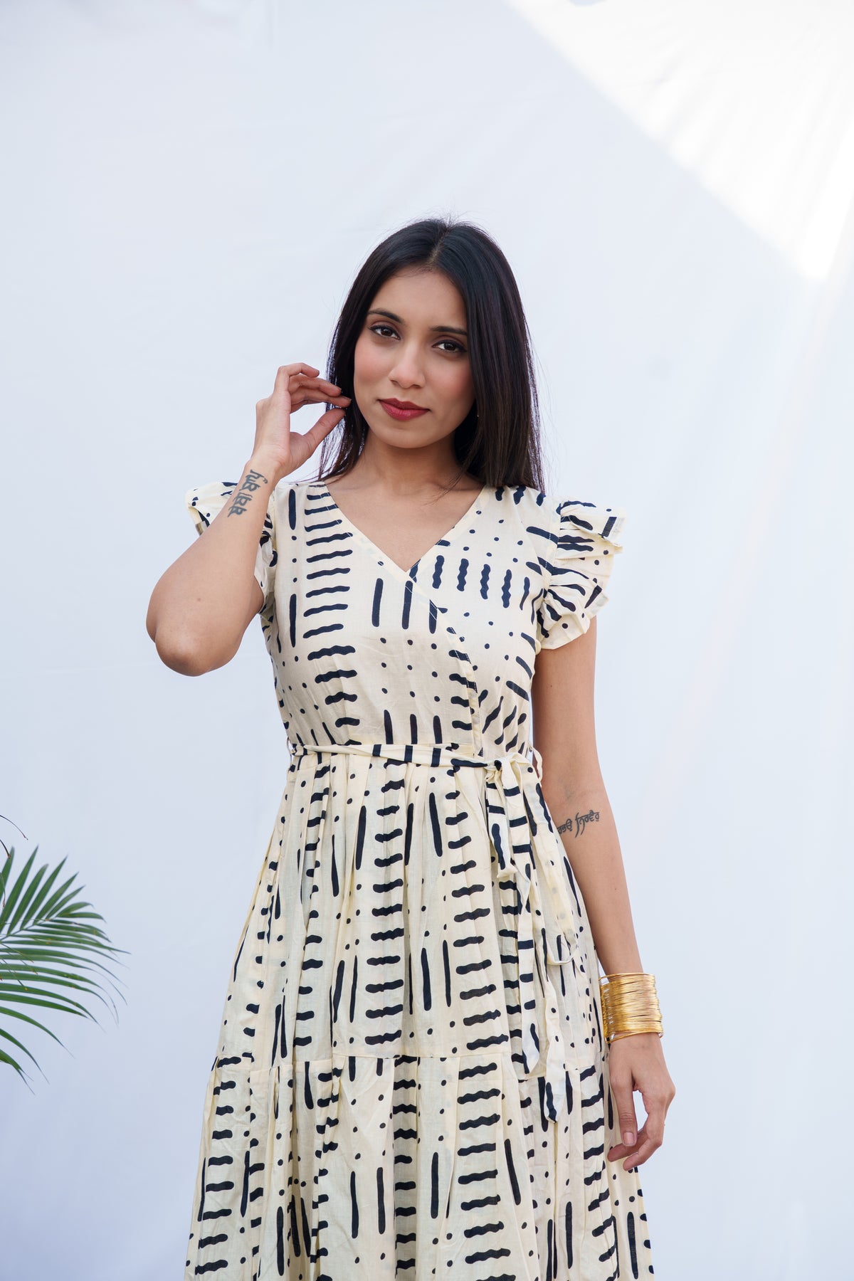Isabel Cotton tiered dress
