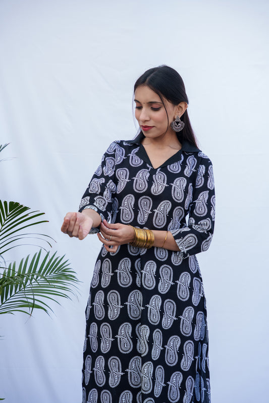 Dia cotton handblock kurti