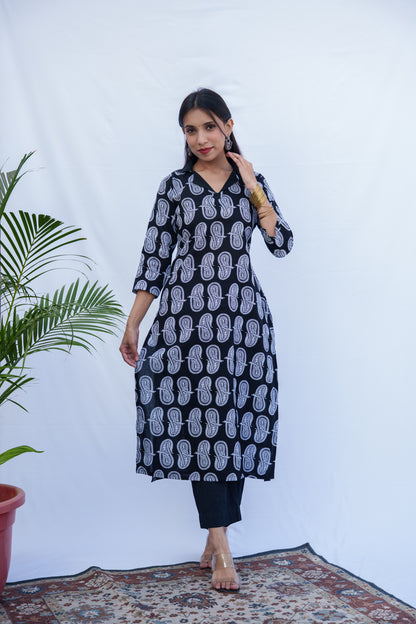Dia cotton handblock kurti