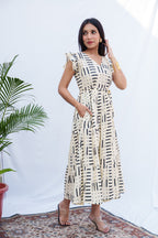 Isabel Cotton tiered dress