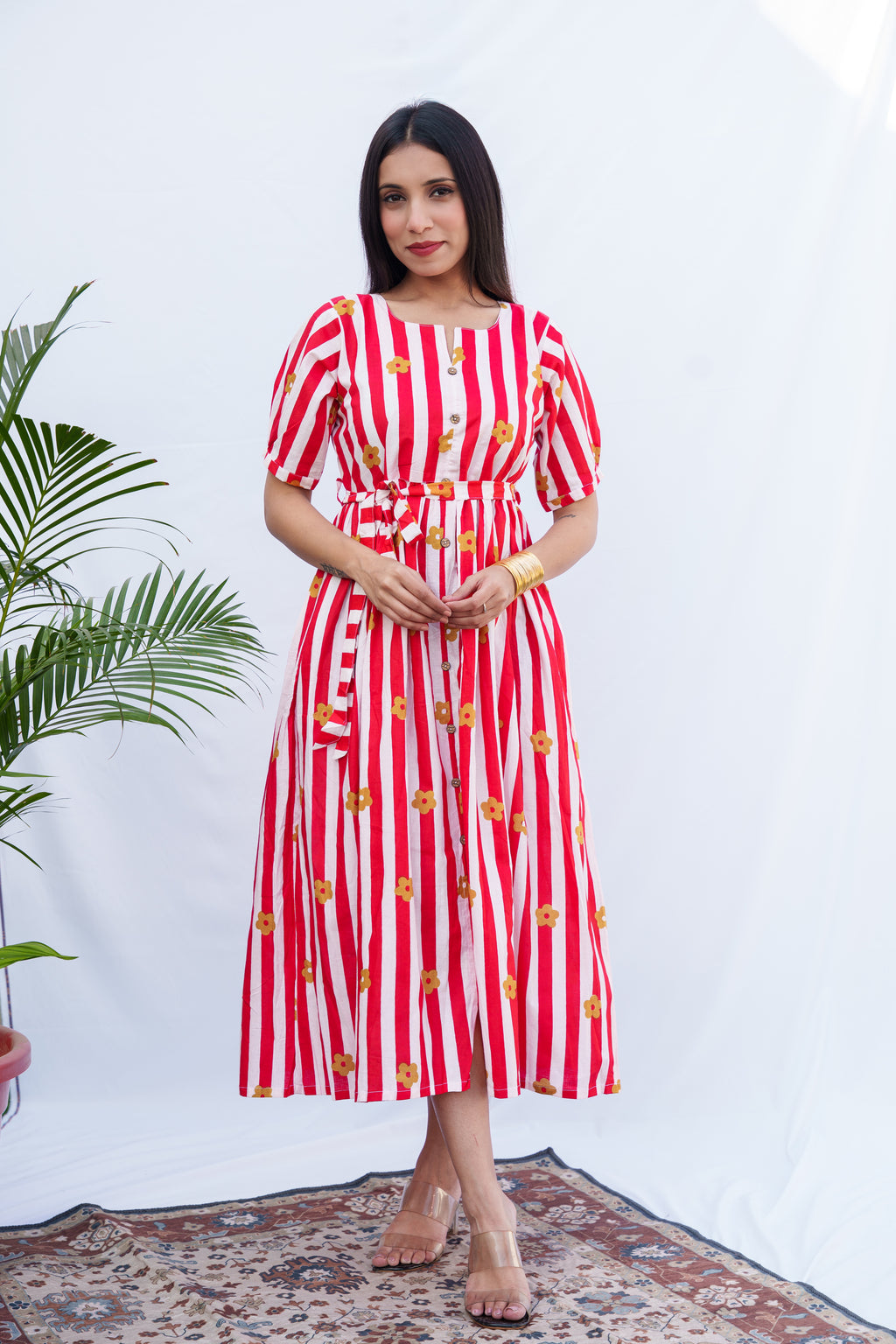 Catelyn Cotton Dress with hip knot