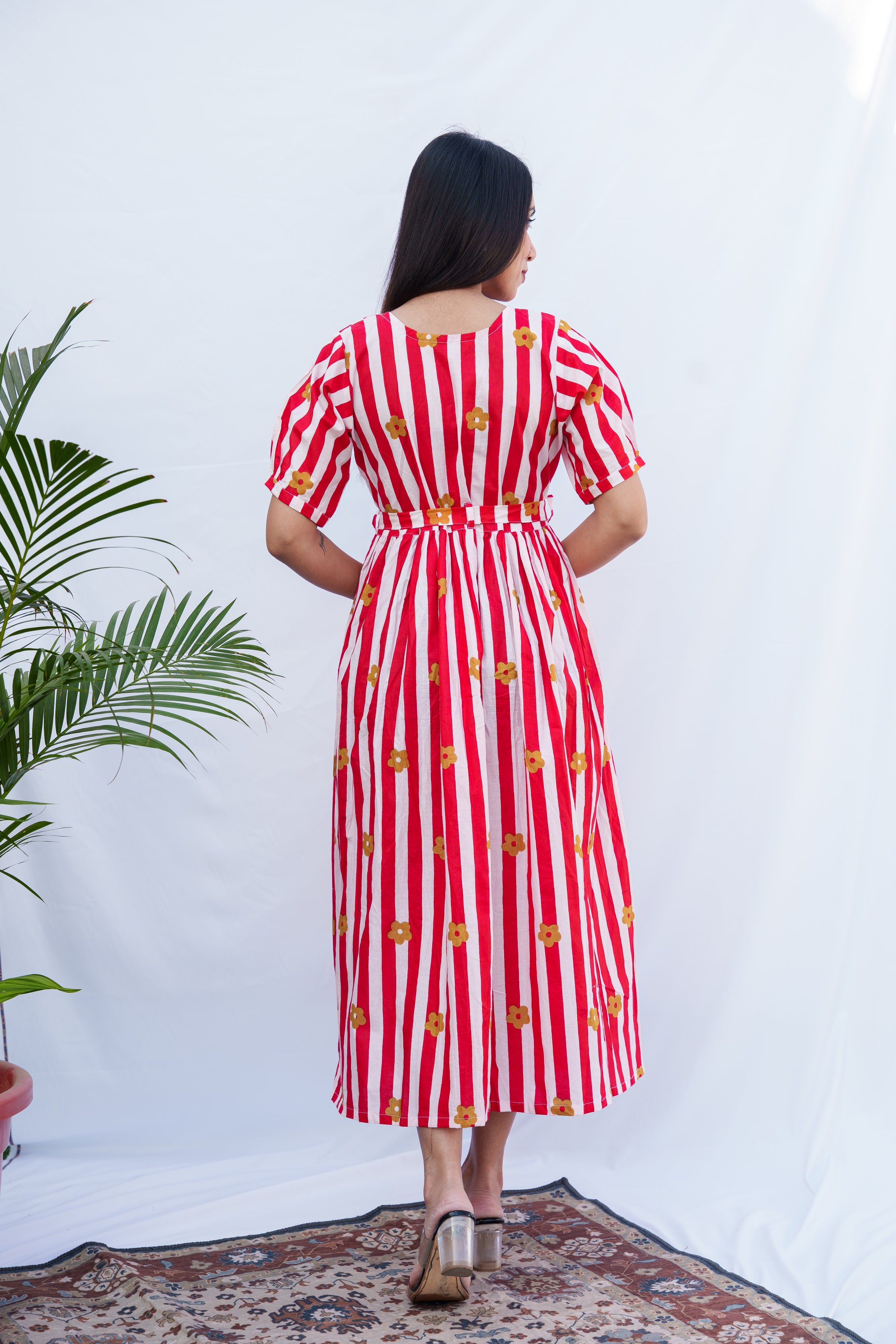 Catelyn Cotton Dress with hip knot