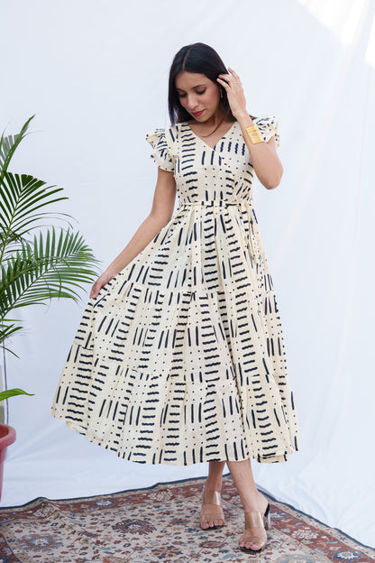 Isabel Cotton tiered dress