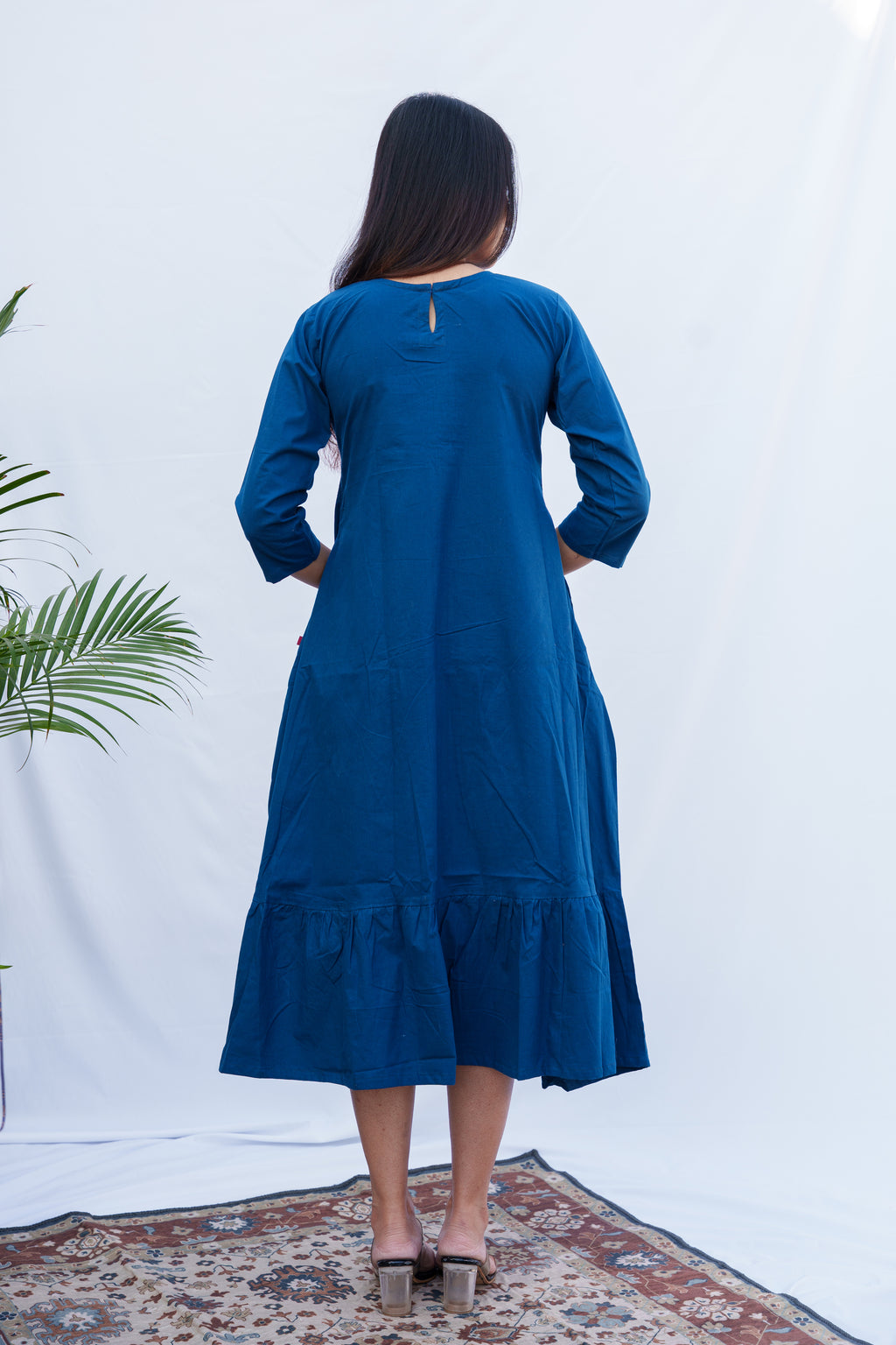 Victoria plain poplin cotton dress