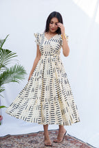 Isabel Cotton tiered dress