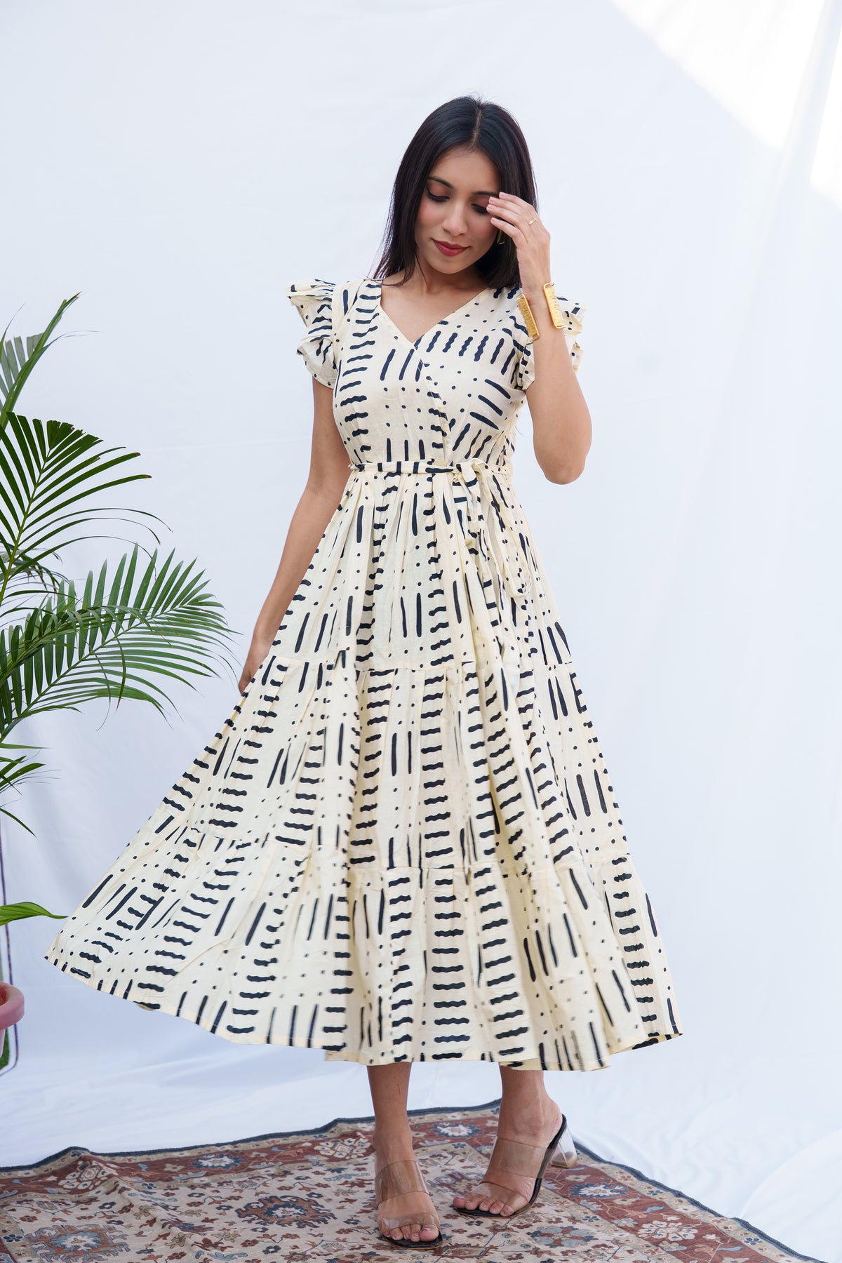 Isabel Cotton tiered dress