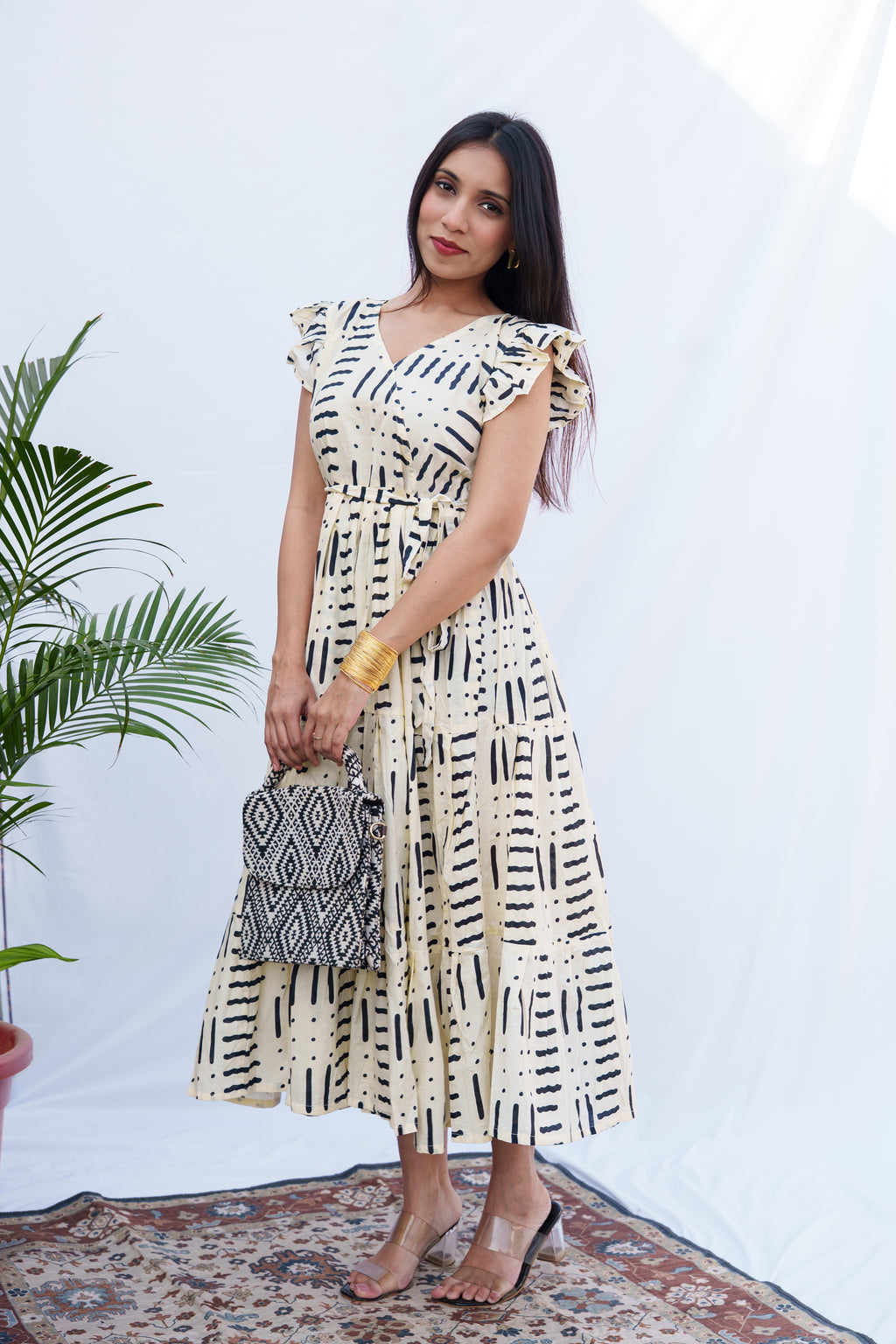 Isabel Cotton tiered dress