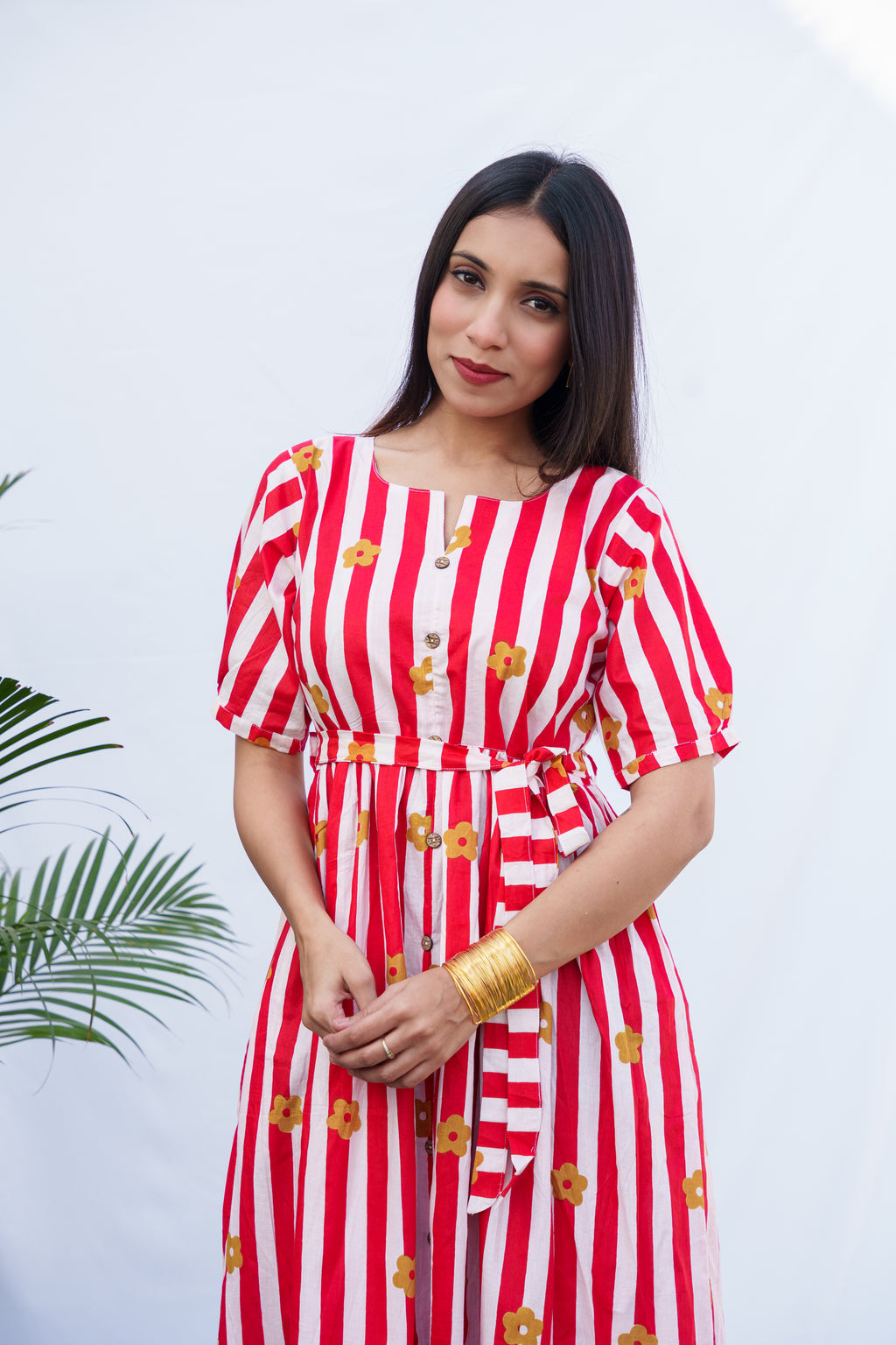 Catelyn Cotton Dress with hip knot