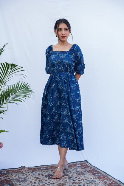 Elina HandBlock Cotton Dress