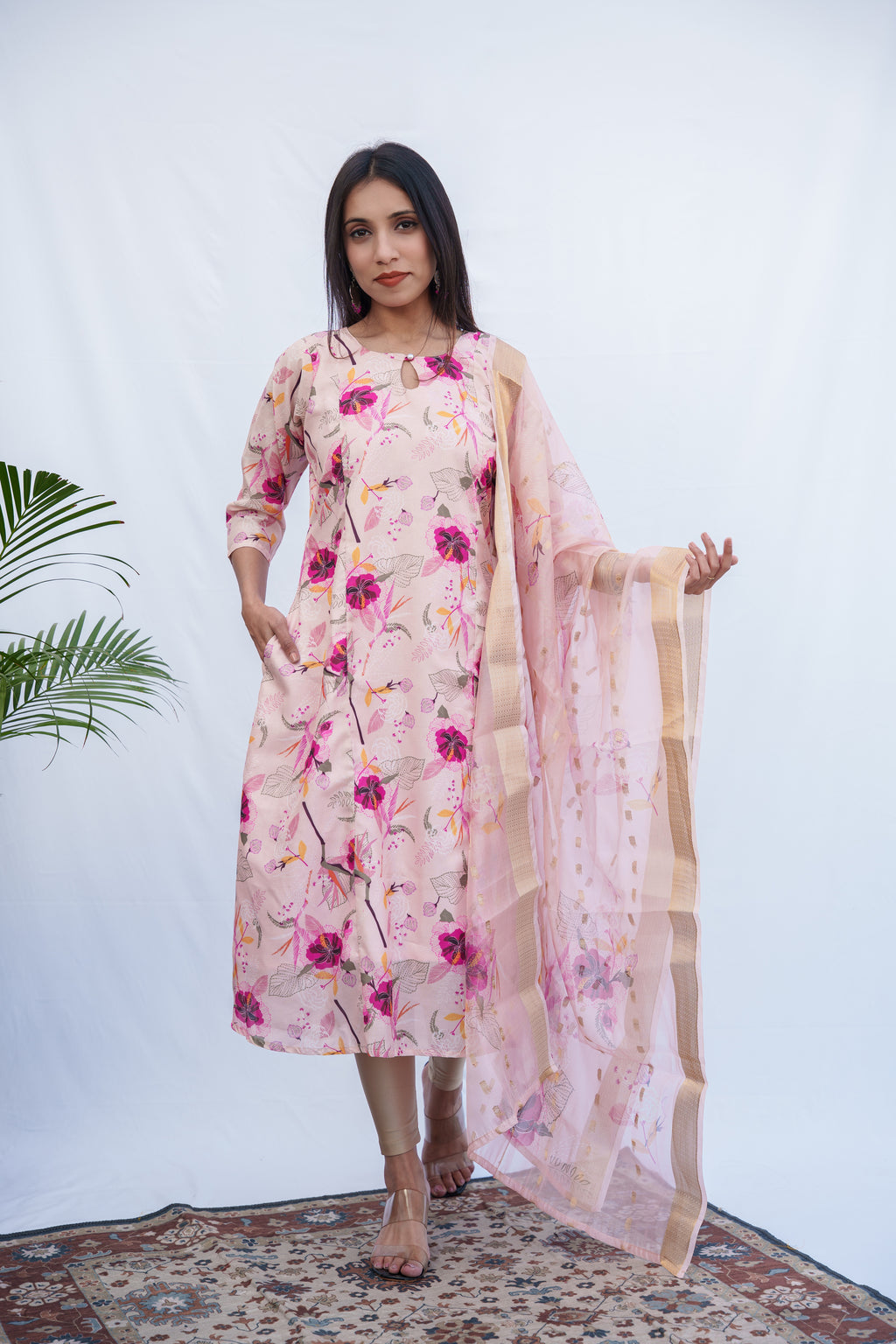 Madhu Digital Print Kurti & Dupatta Set