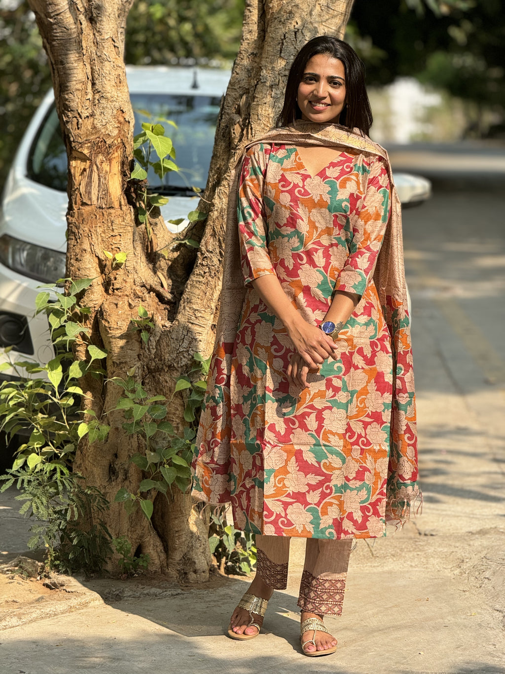 Aurelia Khadi dupion Suit Set