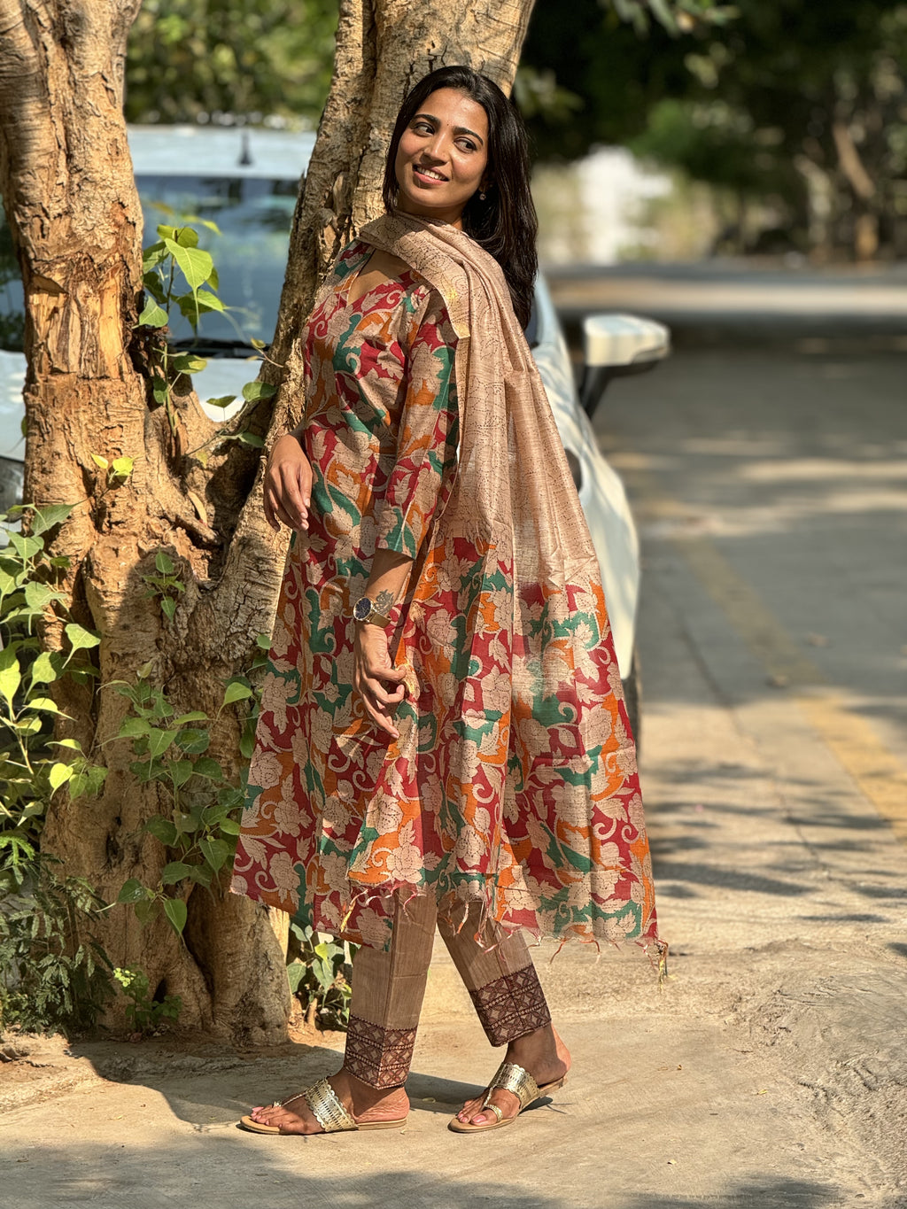 Aurelia Khadi dupion Suit Set