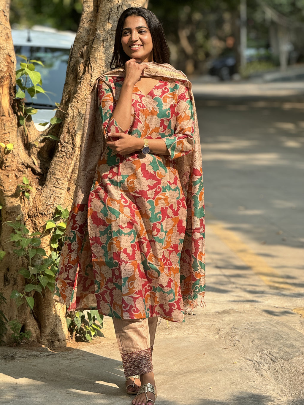 Aurelia Khadi dupion Suit Set