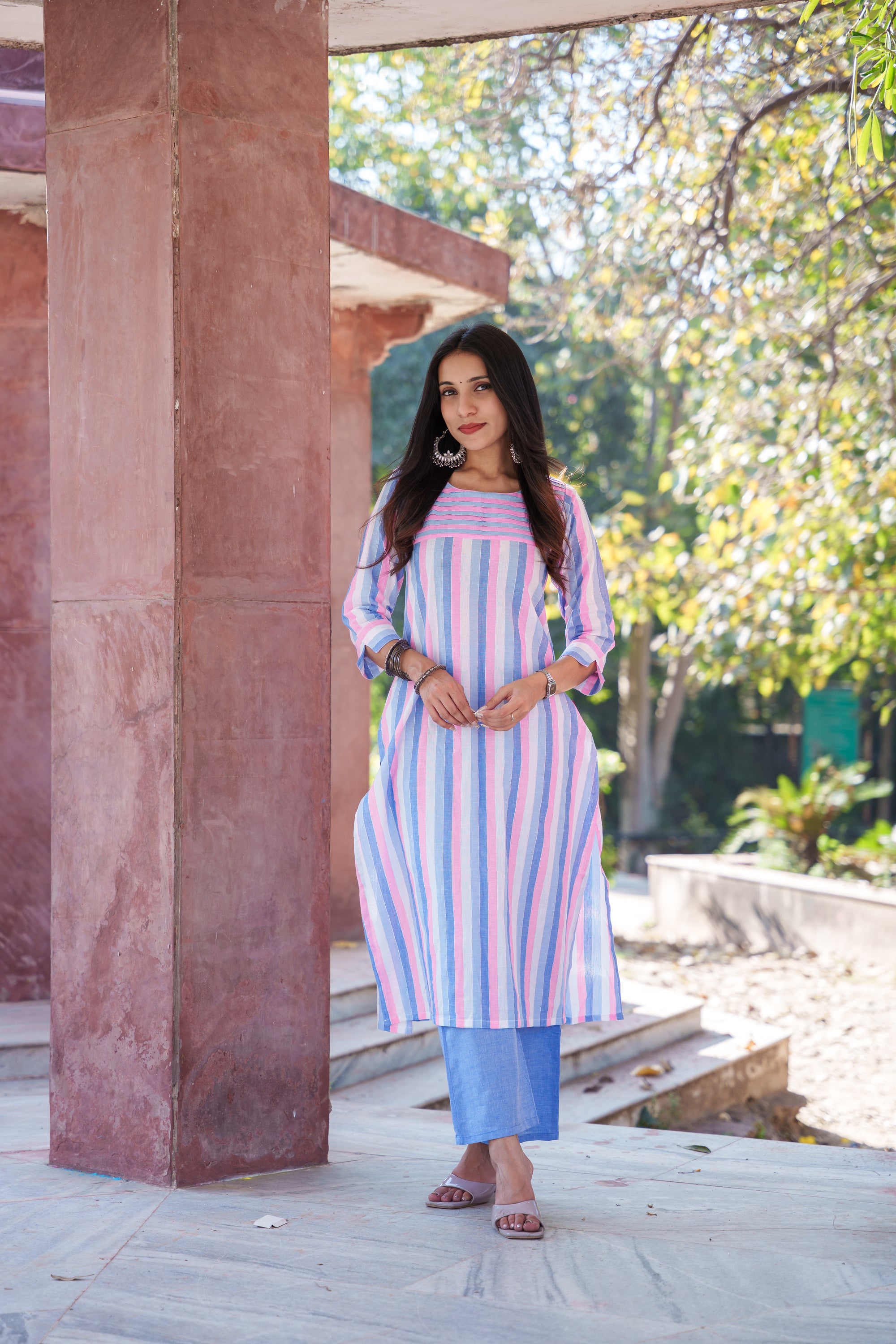 Flora Handloom Cotton Kurta Set