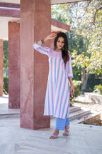 Flora Handloom Cotton Kurta Set