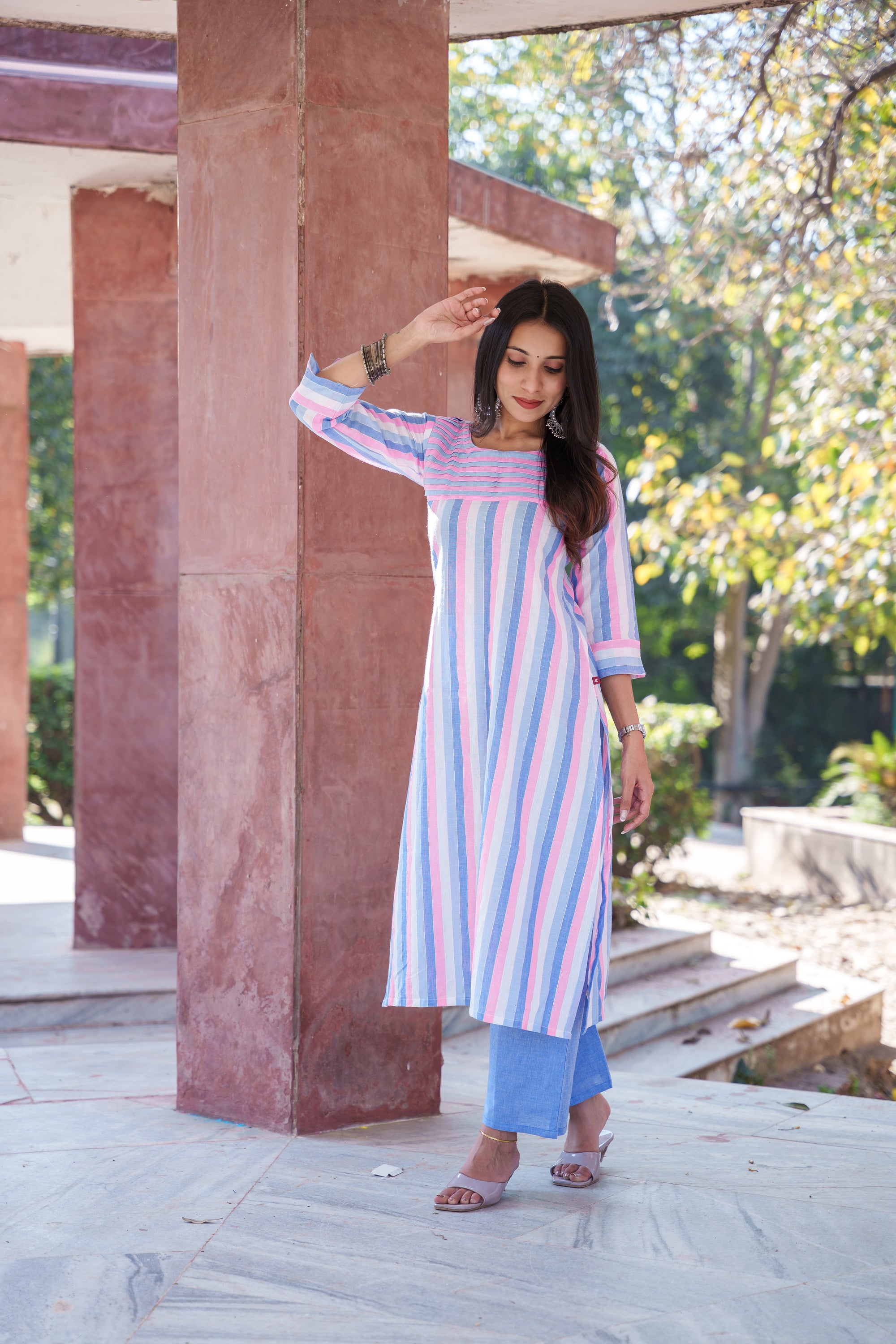 Flora Handloom Cotton Kurta Set
