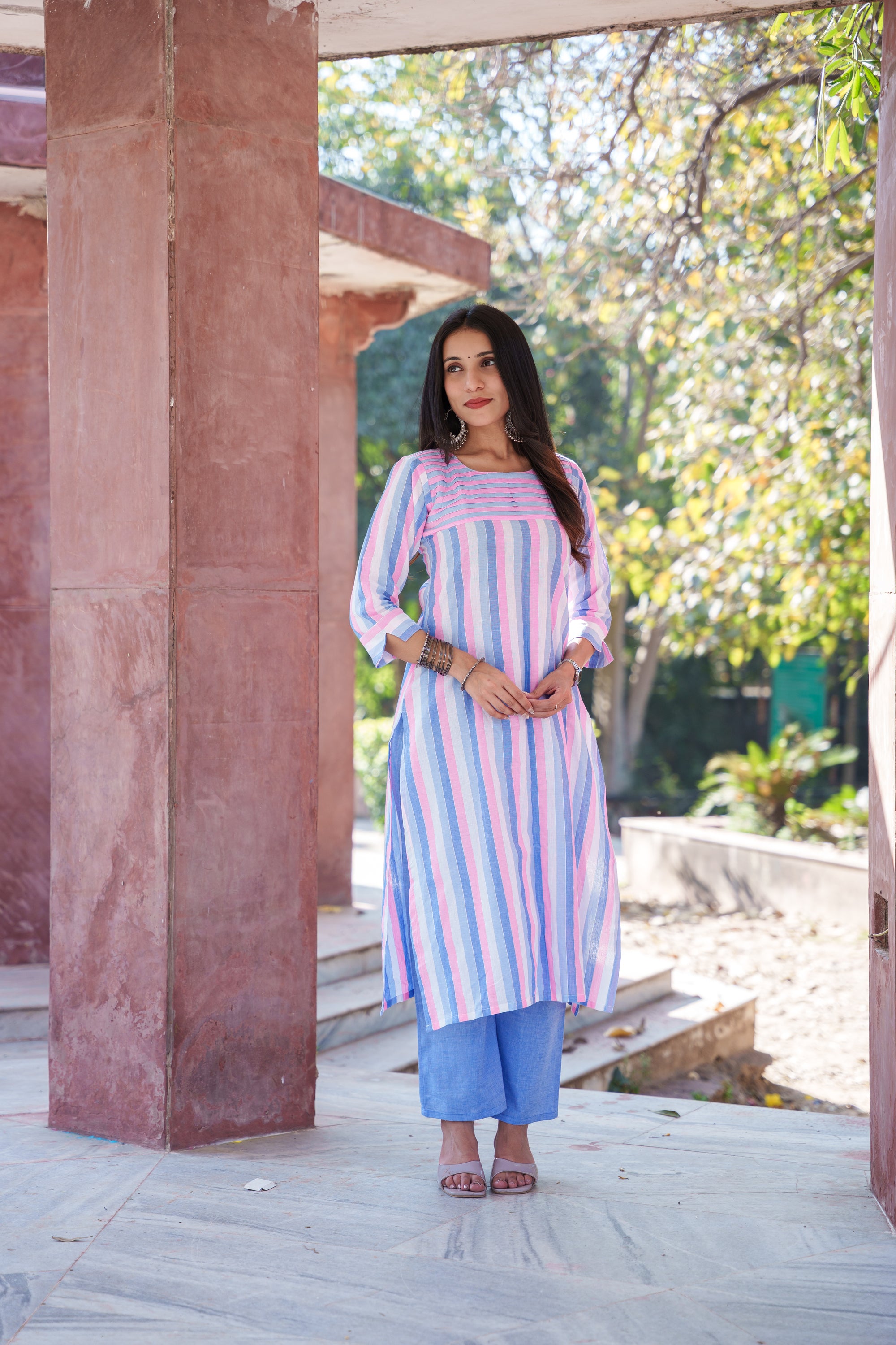 Flora Handloom Cotton Kurta Set