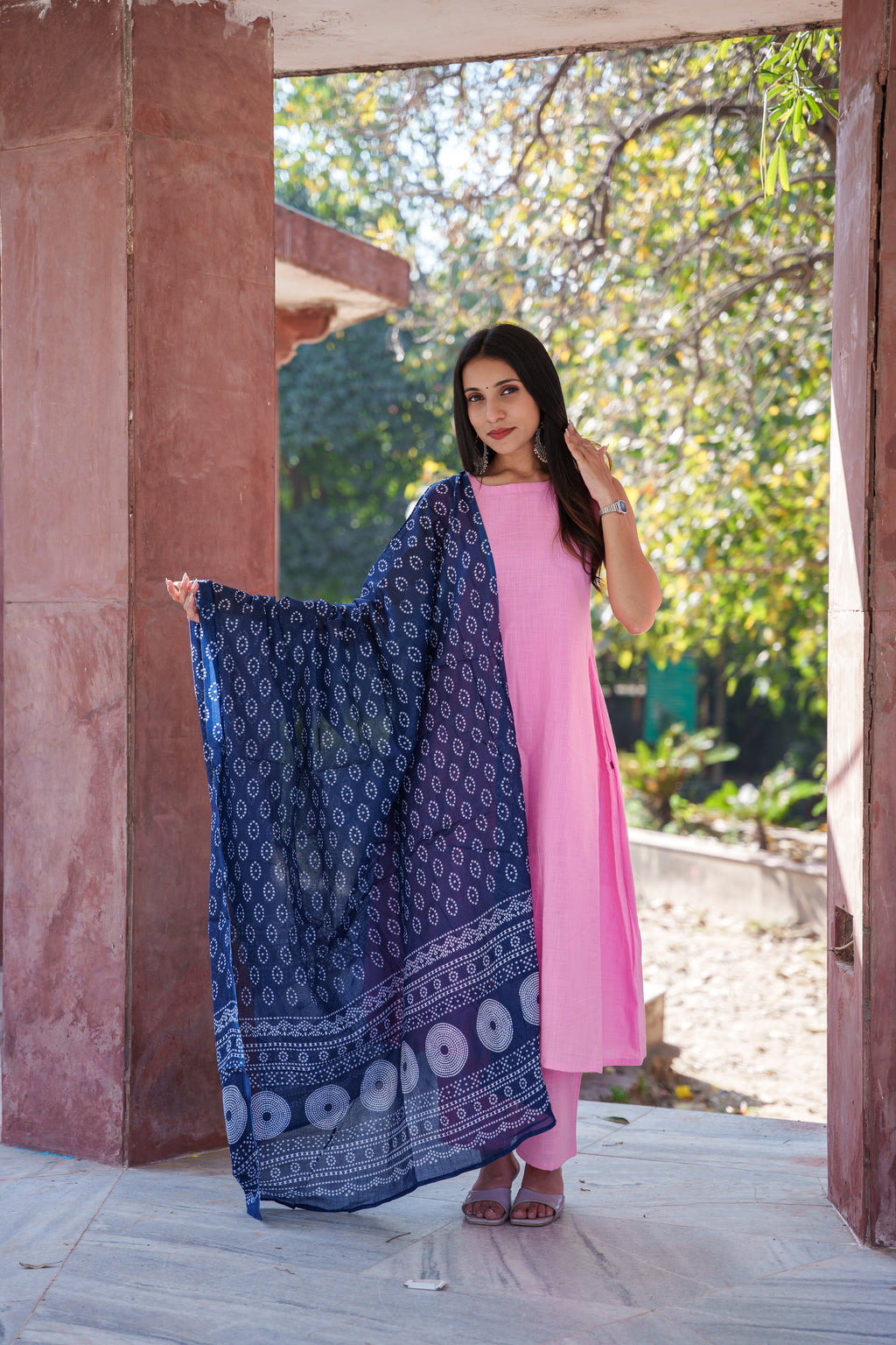 Tara Khadi Cotton Suit Set
