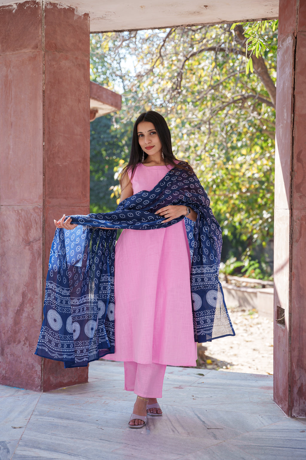 Tara Khadi Cotton Suit Set