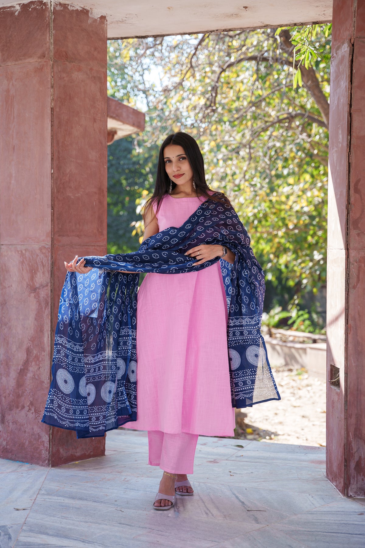 Tara Khadi Cotton Suit Set