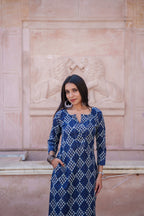 Shalma Handblock Cotton Kurti Set