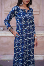 Shalma Handblock Cotton Kurti Set