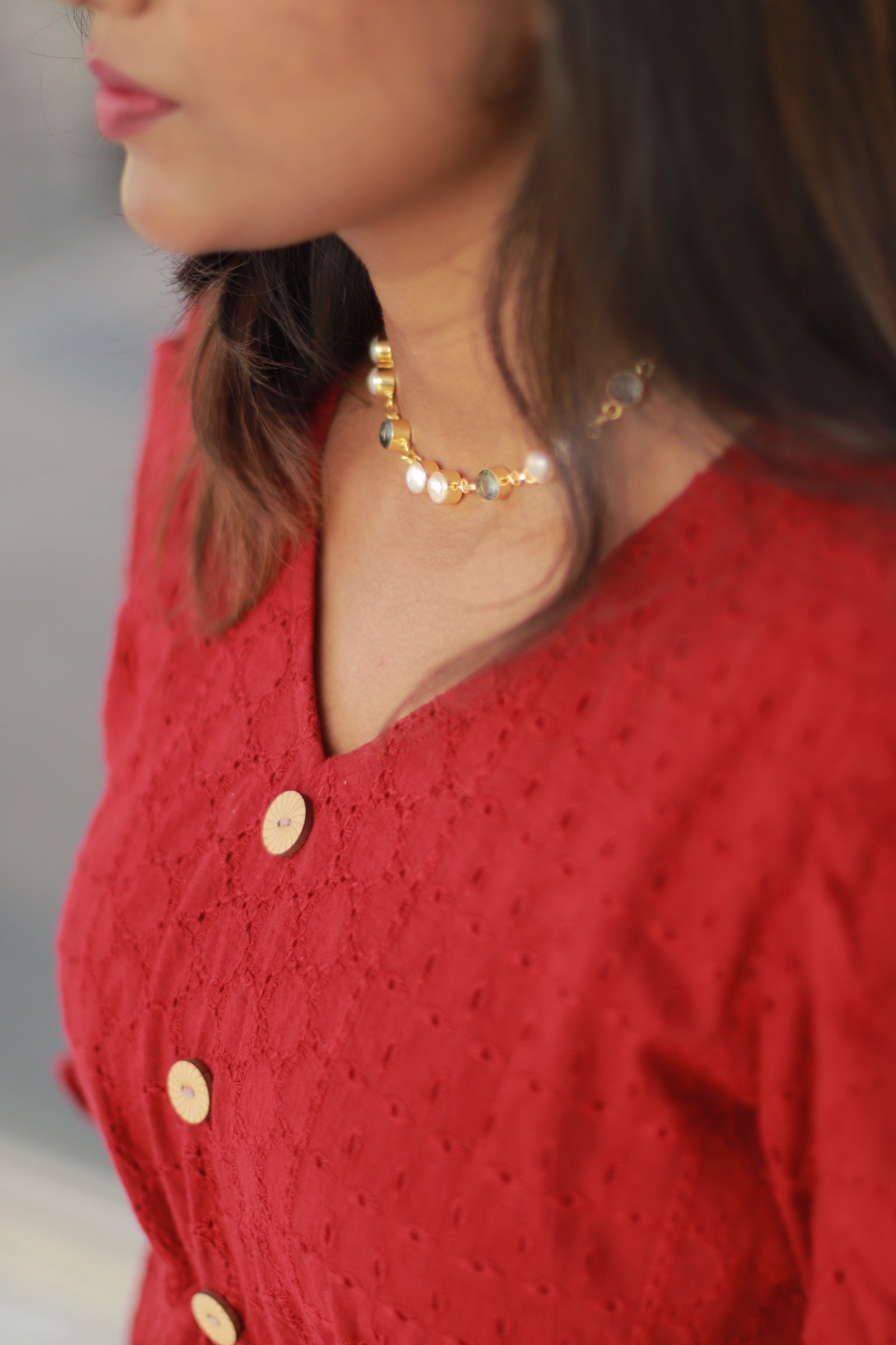 Steffy Schiffli Hakoba cotton Dress