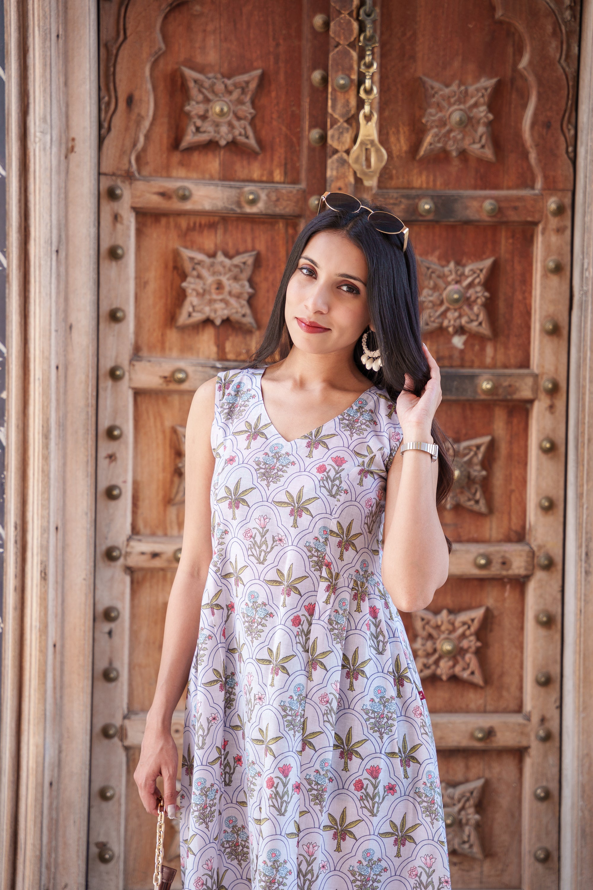 Alona Cotton Sleeveless Dress