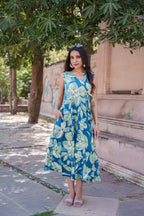 Sana Handblock Cotton Dress,