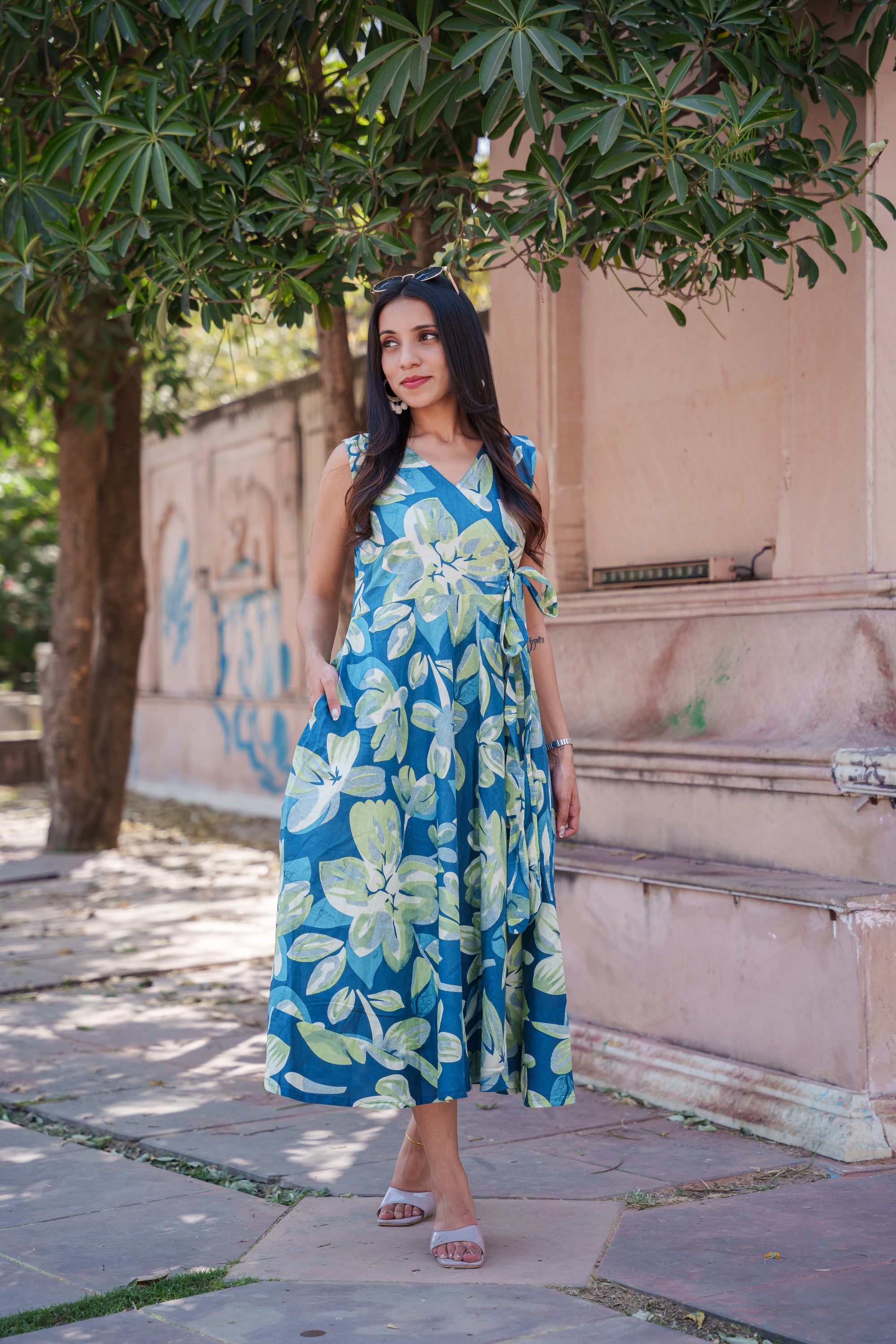 Sana Handblock Cotton Dress,