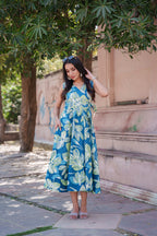 Sana Handblock Cotton Dress,